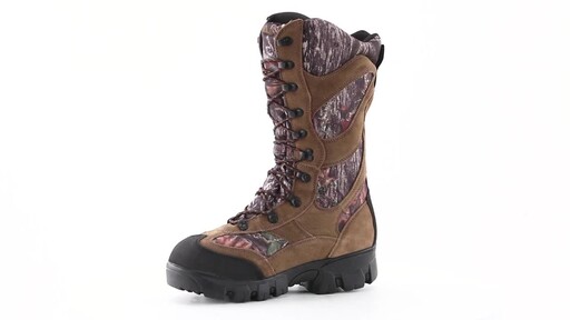 Guide Gear Giant Timber II Men's 1400 Gram Insulated Waterproof Hunting Boots Mossy Oak 360 View - image 8 from the video
