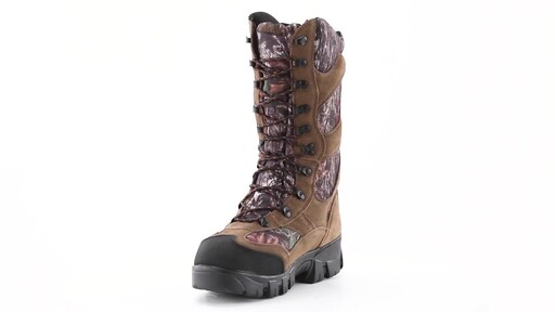 Guide Gear Giant Timber II Men's 1400 Gram Insulated Waterproof Hunting Boots Mossy Oak 360 View - image 9 from the video