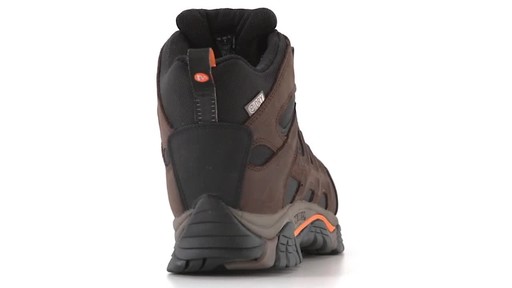 Merrell Men's Moab 2 Peak Mid Waterproof Composite Toe Work Boots - image 3 from the video