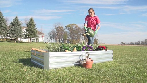 CASTLECREEK Large Galvanized Planter Box - image 10 from the video