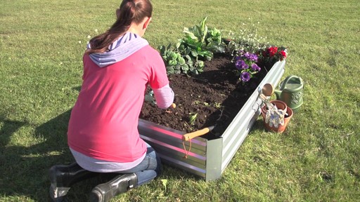 CASTLECREEK Large Galvanized Planter Box - image 6 from the video