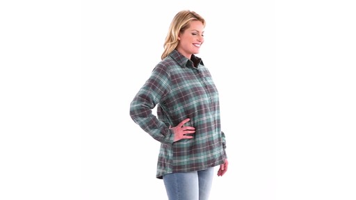 Guide Gear Women's Fleece-Lined Flannel Shirt 360 View - image 1 from the video
