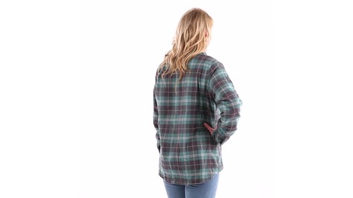 Guide Gear Women's Fleece-Lined Flannel Shirt 360 View - image 2 from the video