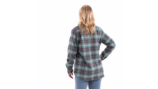 Guide Gear Women's Fleece-Lined Flannel Shirt 360 View - image 3 from the video