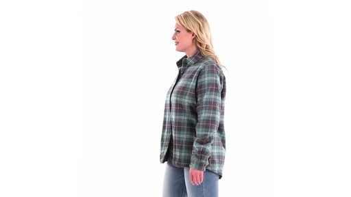 Guide Gear Women's Fleece-Lined Flannel Shirt 360 View - image 4 from the video