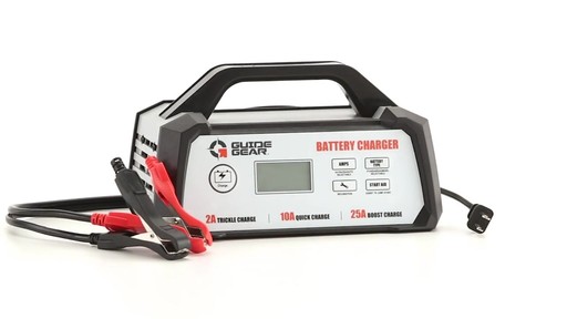 Guide Gear 25A 12V Smart Battery Charger with Start Aid Function 360 View - image 3 from the video
