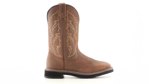 Guide Gear Men's Square Toe Pull-On Western Boots 360 View - image 10 from the video