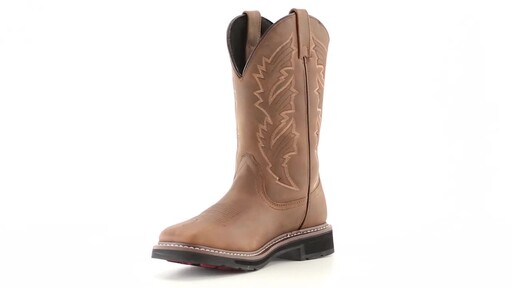 Guide Gear Men's Square Toe Pull-On Western Boots 360 View - image 3 from the video