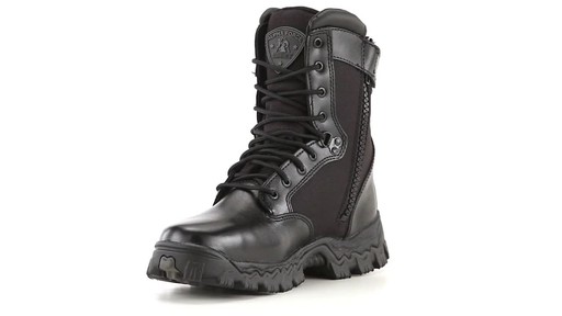 Rocky Alpha Force Men's Side-Zip Waterproof Duty Boots 360 View - image 1 from the video