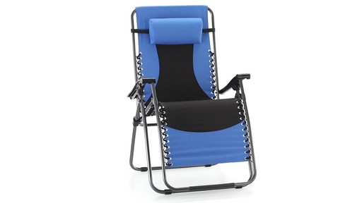 Guide Gear Oversized 500 lb. Zero Gravity Chair Blue 360 View - image 2 from the video