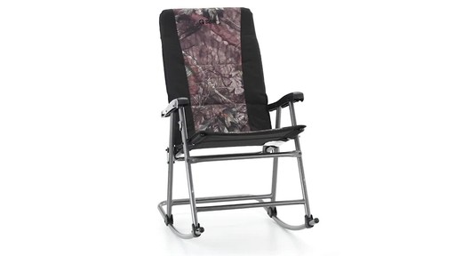 Guide Gear Oversized Rocking Camp Chair 500 lb. Capacity Mossy Oak Break Up Country 360 View - image 5 from the video