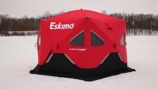 Eskimo FatFish 6120I Insulated Six-Sided Ice Fishing Shelter - image 1 from the video