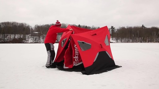 Eskimo FatFish 6120I Insulated Six-Sided Ice Fishing Shelter - image 5 from the video