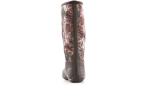 Guide Gear Men's High Camo Waterproof Rubber Boots Realtree Xtra 360 View - image 3 from the video