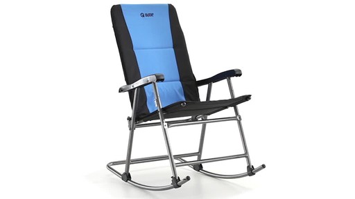 Guide Gear Oversized Rocking Camp Chair 500 lb. Capacity Blue 360 View - image 3 from the video