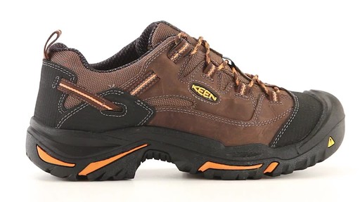 KEEN Utility Men's Braddock Waterproof Low Soft Toe Work Shoes 360 View - image 10 from the video