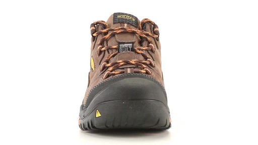 KEEN Utility Men's Braddock Waterproof Low Soft Toe Work Shoes 360 View - image 2 from the video
