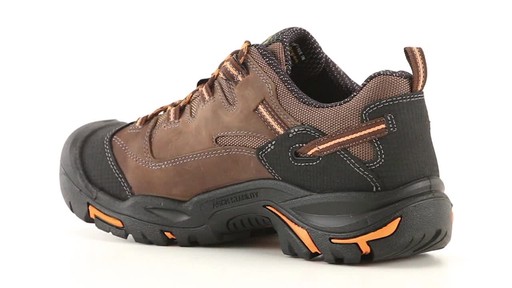 KEEN Utility Men's Braddock Waterproof Low Soft Toe Work Shoes 360 View - image 6 from the video
