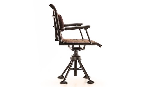 Bolderton 360 Comfort Swivel Hunting Chair with Armrests Mossy Oak Break-Up COUNTRY - image 1 from the video