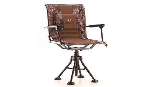 Bolderton 360 Comfort Swivel Hunting Chair with Armrests Mossy Oak Break-Up COUNTRY - image 10 from the video