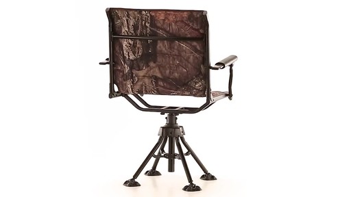Bolderton 360 Comfort Swivel Hunting Chair with Armrests Mossy Oak Break-Up COUNTRY - image 3 from the video