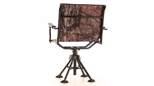 Bolderton 360 Comfort Swivel Hunting Chair with Armrests Mossy Oak Break-Up COUNTRY - image 4 from the video