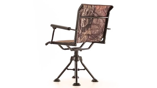 Bolderton 360 Comfort Swivel Hunting Chair with Armrests Mossy Oak Break-Up COUNTRY - image 5 from the video
