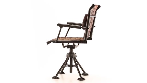 Bolderton 360 Comfort Swivel Hunting Chair with Armrests Mossy Oak Break-Up COUNTRY - image 6 from the video