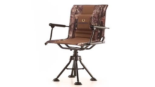 Bolderton 360 Comfort Swivel Hunting Chair with Armrests Mossy Oak Break-Up COUNTRY - image 8 from the video