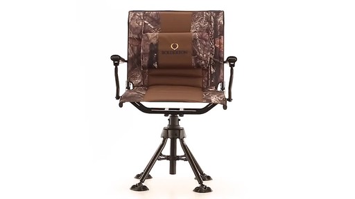 Bolderton 360 Comfort Swivel Hunting Chair with Armrests Mossy Oak Break-Up COUNTRY - image 9 from the video
