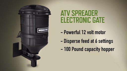 Moultrie ATV Seed Spreader with Electric Feed Gate. - image 6 from the video