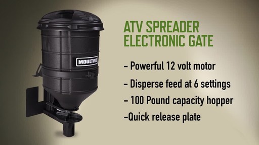 Moultrie ATV Seed Spreader with Electric Feed Gate. - image 8 from the video
