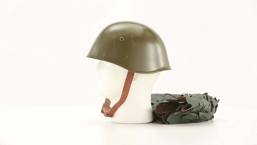 Bulgarian Military Surplus M72 Steel Pot Helmet with Cover Used - image 4 from the video
