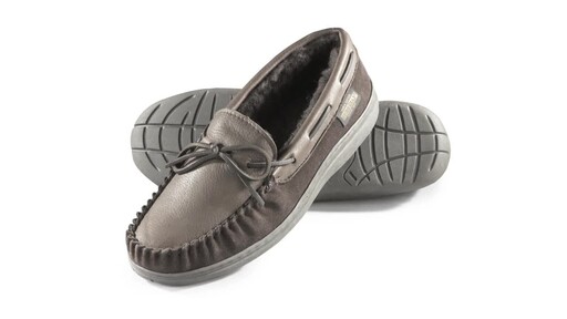 Guide Gear Men's Moccasin Slippers Deerskin - image 3 from the video