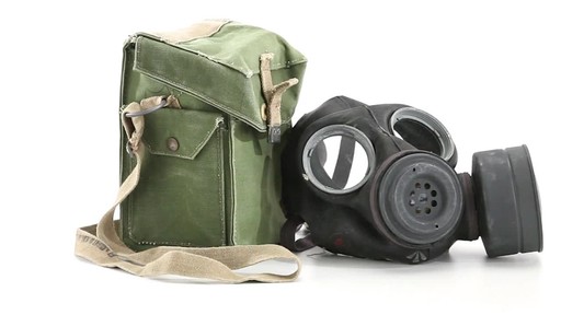 Danish Military Surplus WWII Era Gas Mask with Filter and Bag Like New 360 View - image 1 from the video