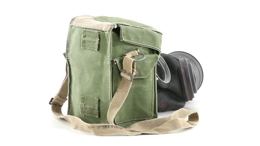 Danish Military Surplus WWII Era Gas Mask with Filter and Bag Like New 360 View - image 10 from the video