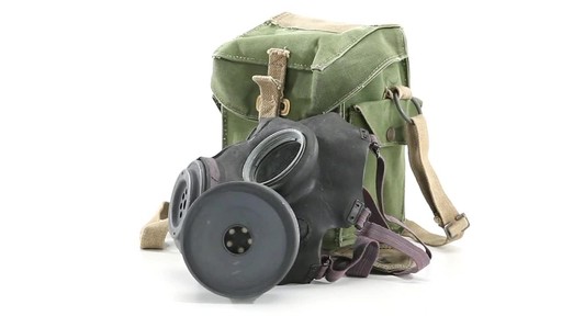Danish Military Surplus WWII Era Gas Mask with Filter and Bag Like New 360 View - image 4 from the video