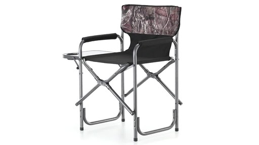 Guide Gear Oversized Mossy Oak Break-Up COUNTRY Camo Tall Director's Chair 500 lb. Capacity 360 View - image 1 from the video
