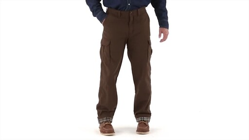 Guide Gear Men's Flannel Lined Cargo Pants 360 View - image 10 from the video