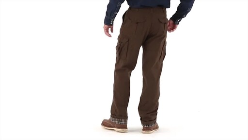 Guide Gear Men's Flannel Lined Cargo Pants 360 View - image 5 from the video