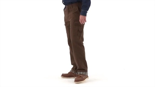 Guide Gear Men's Flannel Lined Cargo Pants 360 View - image 8 from the video
