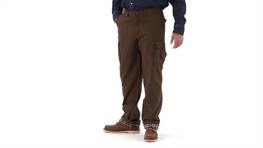 Guide Gear Men's Flannel Lined Cargo Pants 360 View - image 9 from the video