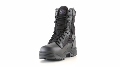 HQ ISSUE Men's Waterproof Side Zip Tactical Boots 360 View - image 2 from the video