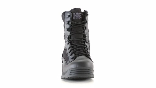 HQ ISSUE Men's Waterproof Side Zip Tactical Boots 360 View - image 3 from the video