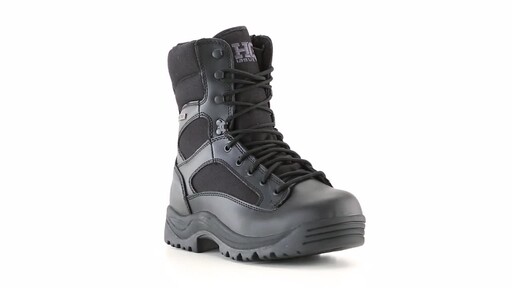 HQ ISSUE Men's Waterproof Side Zip Tactical Boots 360 View - image 4 from the video