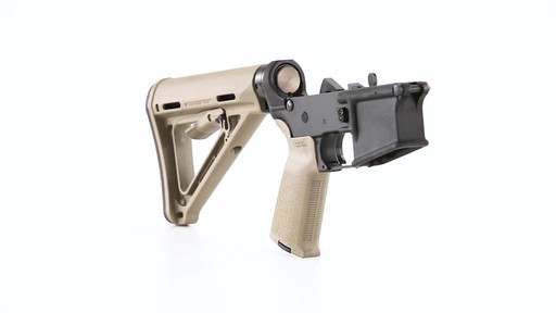 Anderson Complete Assembled Lower Multi-Cal Magpul Stock and Grip Tan - image 5 from the video