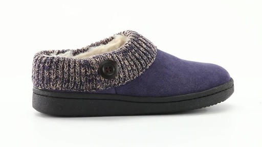 Guide Gear Women's Suede Clog Slippers with Sweater Button Collar 360 View - image 1 from the video