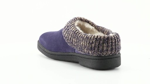 Guide Gear Women's Suede Clog Slippers with Sweater Button Collar 360 View - image 4 from the video