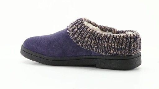 Guide Gear Women's Suede Clog Slippers with Sweater Button Collar 360 View - image 5 from the video