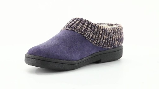 Guide Gear Women's Suede Clog Slippers with Sweater Button Collar 360 View - image 7 from the video